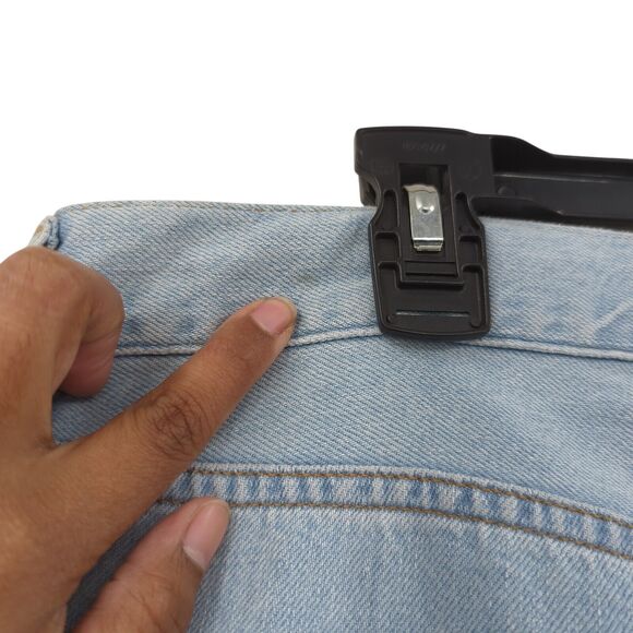 AGOLDE Women 31 Parker Jeans Pivot Blue Mid Rise Straight Leg Relaxed Cropped - Picture 8 of 8